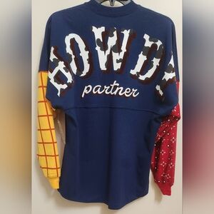 NEW NWT ULTRA RARE HTF Disney Parks XS Sheriff Woody Toy Story Spirit Jersey